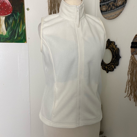 Hike bike boat in this spring vest by Made for Life cream zip up pockets vest M - Picture 5 of 9